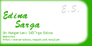 edina sarga business card